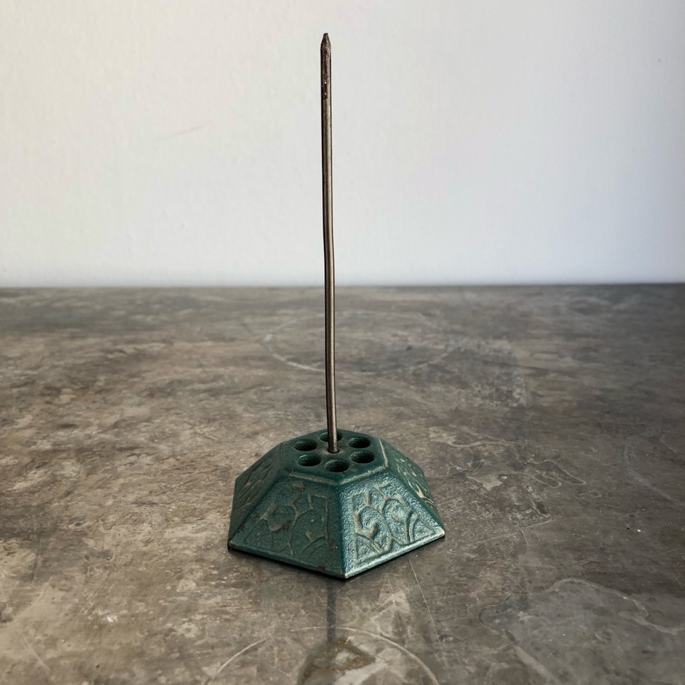 Vintage Cast Iron Check Receipt Spindle